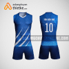 Mẫu áo bóng chuyền thiết kế nam màu xanh BCA1