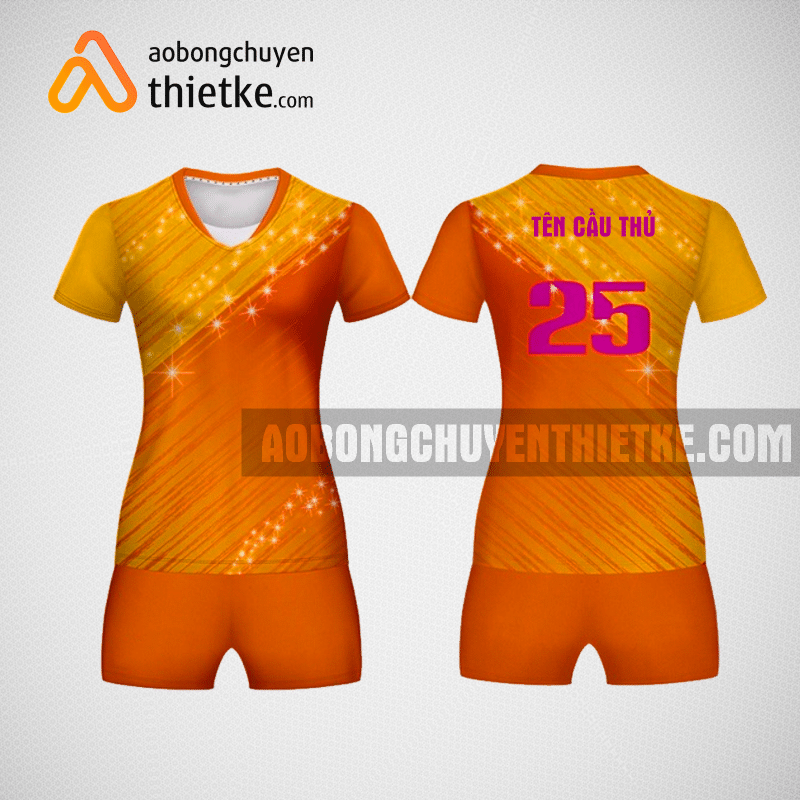 Mẫu áo bóng chuyền thiết kế nữ màu can tại TP Hồ Chí Minh BCN6