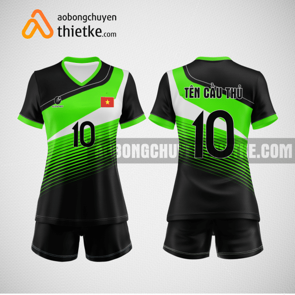 Mẫu quần áo bóng chuyền thiết kế Ninh Bình Green BCTK16 nữ