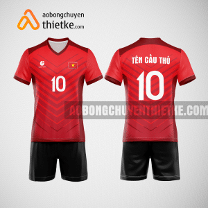 Mẫu quần áo thi đấu bóng chuyền 2022 màu đỏ BCN494 nam