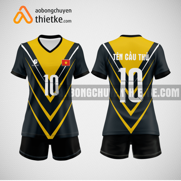 Mẫu trang phục thi đấu bóng chuyền CTCP Đầu tư Dịch vụ Tài chính Hoàng Huy BCN606 nữ