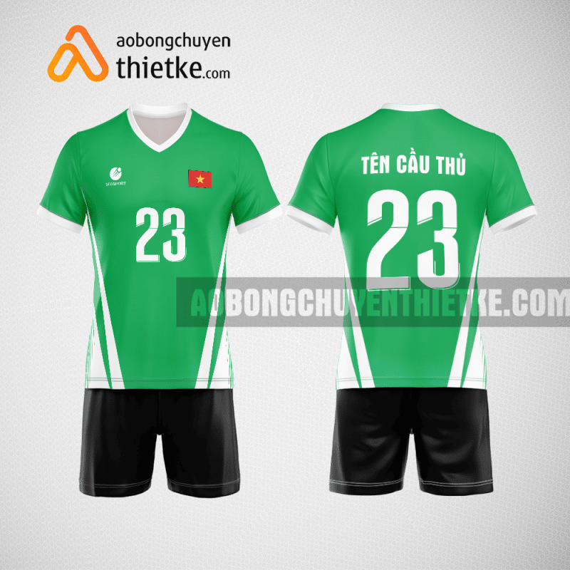 Mẫu quần áo bóng chuyền CTCP Chứng khoán Ngân hàng Công thương Việt Nam màu xanh lá BCN736 nam