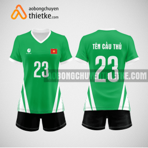 Mẫu quần áo bóng chuyền CTCP Chứng khoán Ngân hàng Công thương Việt Nam màu xanh lá BCN736 nữ