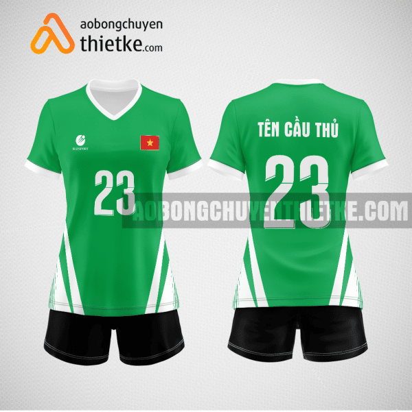 Mẫu quần áo bóng chuyền CTCP Chứng khoán Ngân hàng Công thương Việt Nam màu xanh lá BCN736 nữ