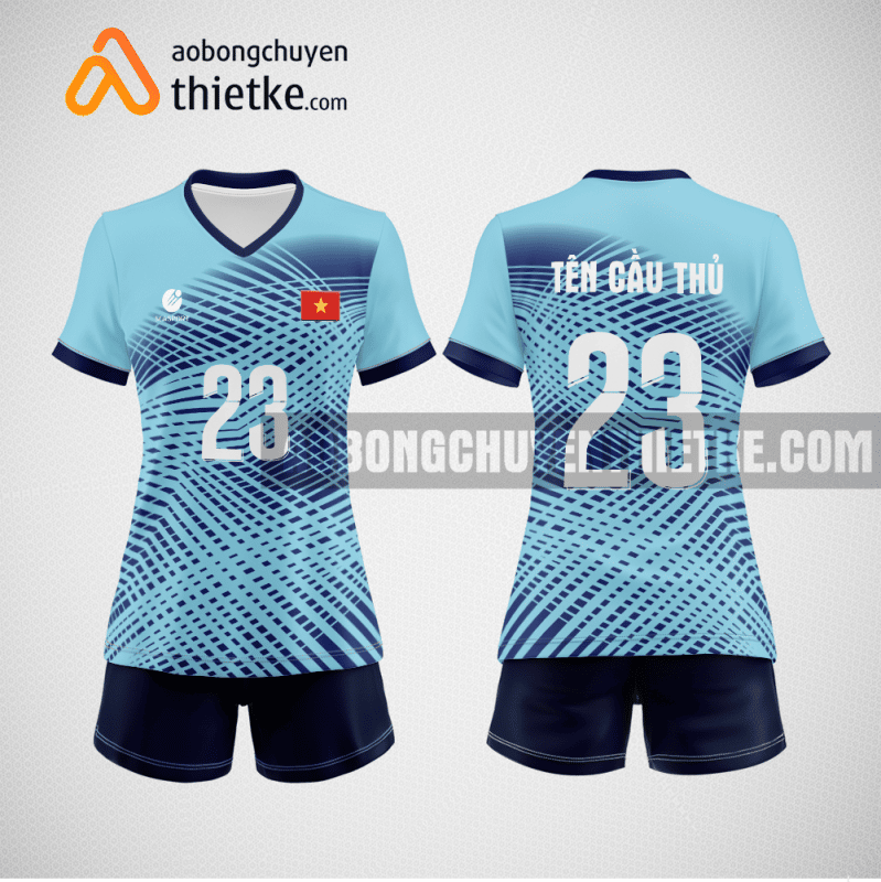 Mẫu trang phục thi đấu bóng chuyền CTCP Dịch vụ Hàng không Sân bay Tân Sơn Nhất màu xanh BCN730 nữ
