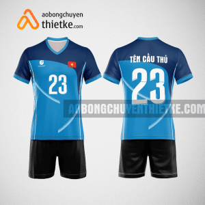 Mẫu trang phục thi đấu bóng chuyền Tổng Công ty Thương mại Hà Nội xanh da trời BCN738 nam
