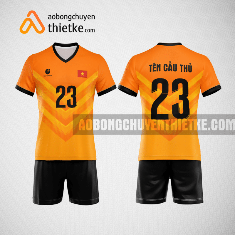 Mẫu đồng phục bóng chuyền CTCP Tập đoàn Thiên Long màu cam BCN757 nam
