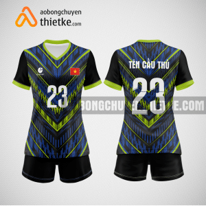 Mẫu quần áo bóng chuyền CTCP Nhựa Đồng Nai màu xanh chuối BCN748 nữ
