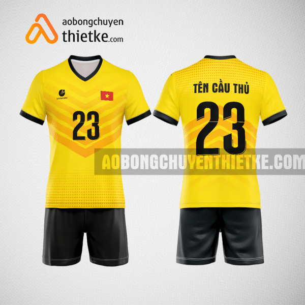 Mẫu quần áo bóng chuyền CTCP Đầu tư Nước sạch Sông Đà màu vàng BCN772 nam