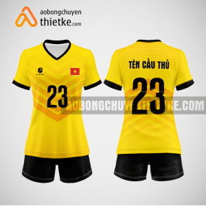 Mẫu quần áo bóng chuyền CTCP Đầu tư Nước sạch Sông Đà màu vàng BCN772 nữ