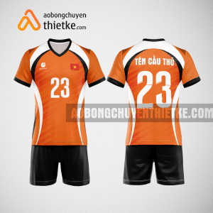 Mẫu đồng phục bóng chuyền CTCP Cao su Bà Rịa màu cam thiết kế BCN817 nam