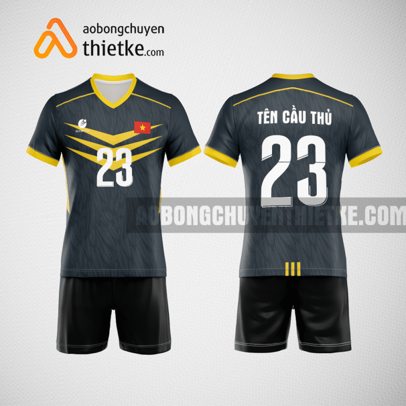 Mẫu quần áo bóng chuyền CTCP Cao su Tân Biên màu vàng BCN812 nam