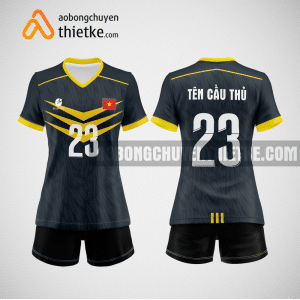 Mẫu quần áo bóng chuyền CTCP Cao su Tân Biên màu vàng BCN812 nữ