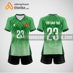 Mẫu quần áo bóng chuyền CTCP Tập đoàn Đức Long Gia Lai màu xanh lá thiêt kế BCN816 nữ