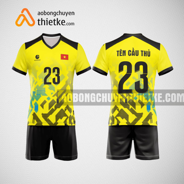 Mẫu đồ bóng chuyền CTCP Sonadezi Giang Điền màu vàng thiết kế BCN851 nam