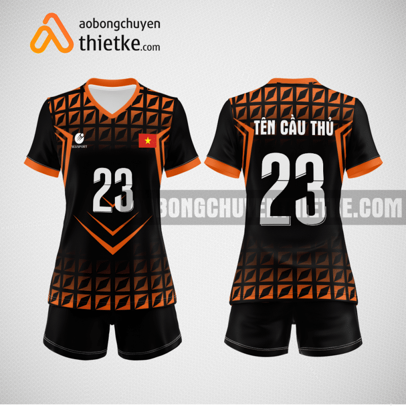 Mẫu đồ bóng chuyền Tổng Công ty Xây dựng Hà Nội màu cam BCN839 nữ