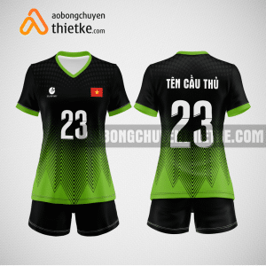 Mẫu quần áo bóng chuyền CTCP Cảng Quảng Ninh xanh lá thiết kế BCN836 nữ