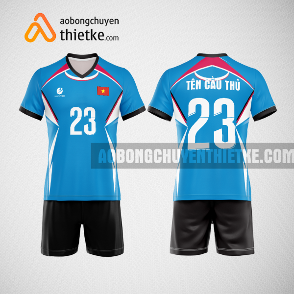 Mẫu trang phục thi đấu bóng chuyền CT Việt Tiến xanh da trời thiết kế BCN854 nam