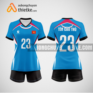 Mẫu trang phục thi đấu bóng chuyền CT Việt Tiến xanh da trời thiết kế BCN854 nữ