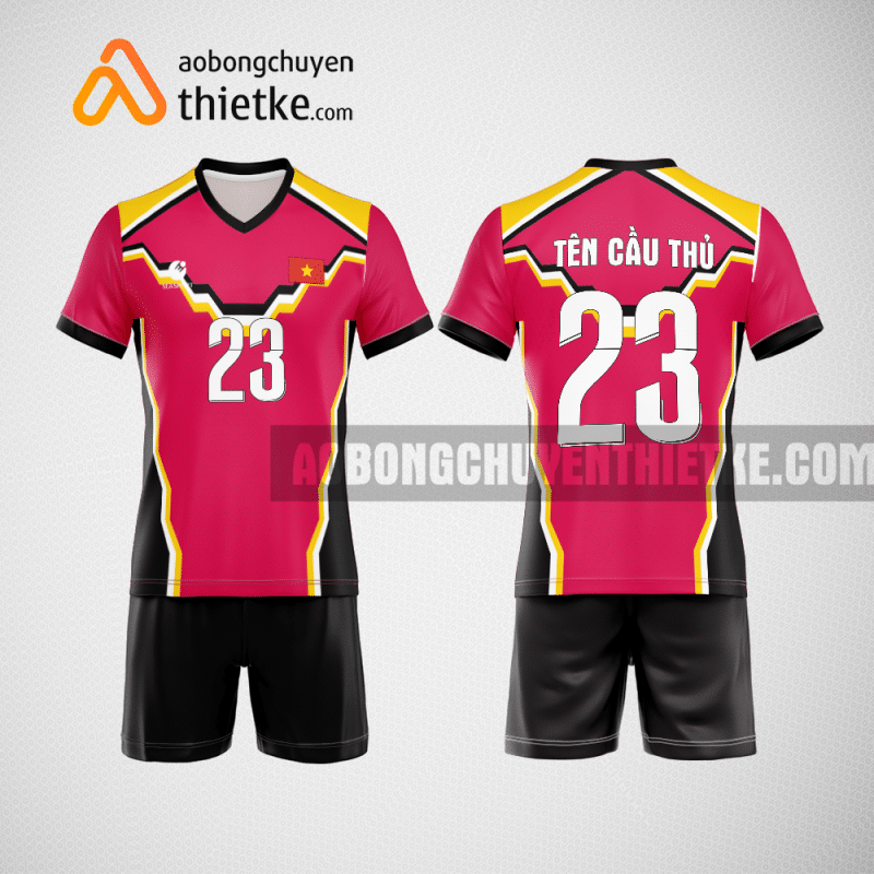 Mẫu quần áo bóng chuyền CTCP Xi măng VICEM Bút Sơn thiết kế màu hồng BCN856 nam