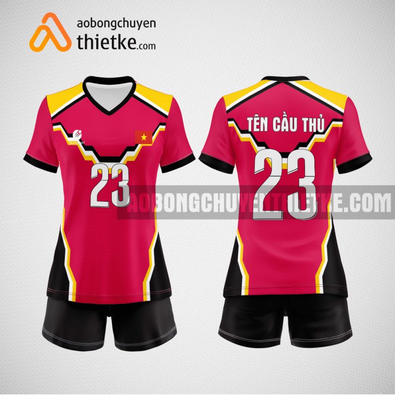 Mẫu quần áo bóng chuyền CTCP Xi măng VICEM Bút Sơn thiết kế màu hồng BCN856 nữ